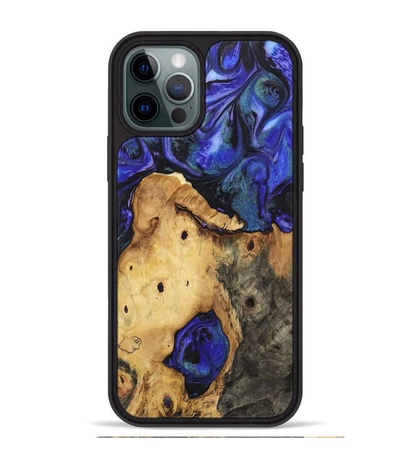 iPhone 12 Pro Max Wood+Resin Phone Case - Bobbi (Purple, 720523)