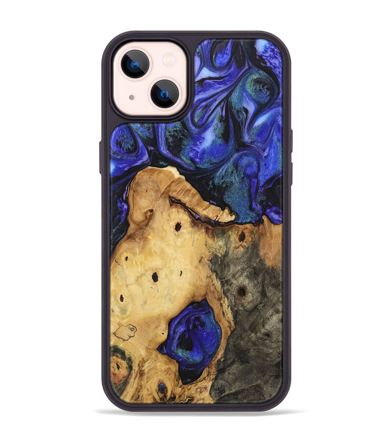 iPhone 14 Plus Wood+Resin Phone Case - Bobbi (Purple, 720523)