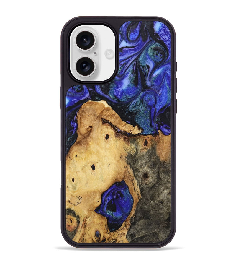 iPhone 16 Plus Wood+Resin Phone Case - Bobbi (Purple, 720523)