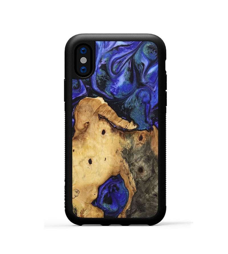 iPhone Xs Wood+Resin Phone Case - Bobbi (Purple, 720523)