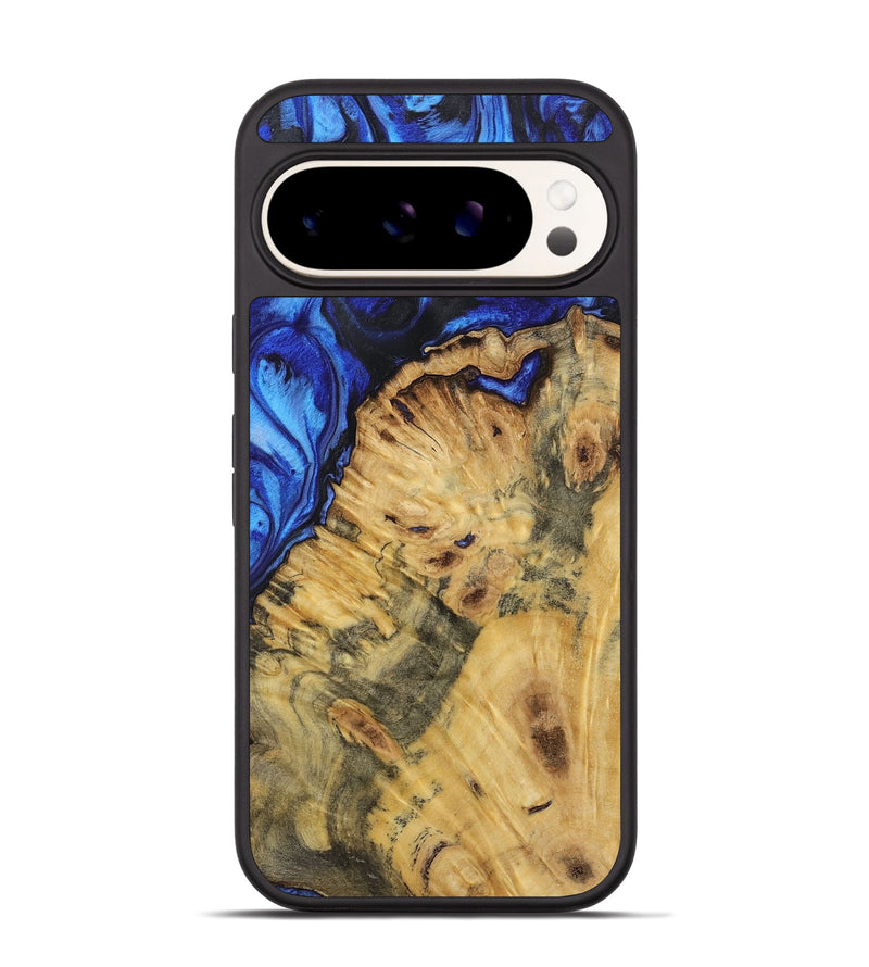 Pixel 9 Pro Wood+Resin Phone Case - Doris (Blue, 720538)