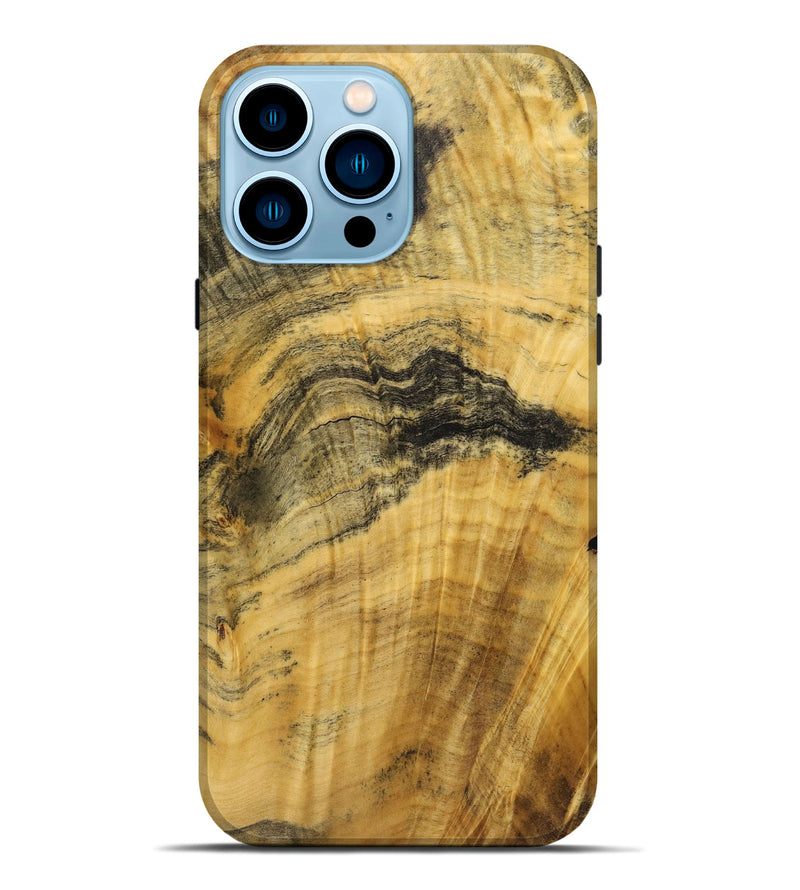 iPhone 14 Pro Max Wood+Resin Live Edge Phone Case - Malcolm (Wood Burl, 720580)