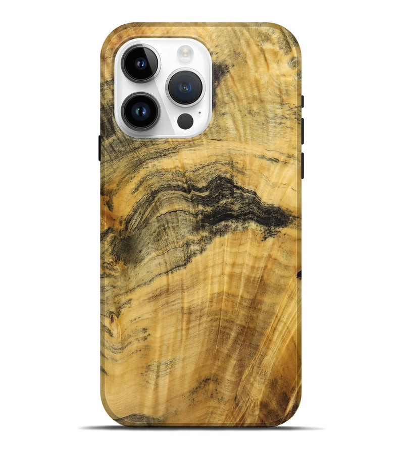 iPhone 15 Pro Max Wood+Resin Live Edge Phone Case - Malcolm (Wood Burl, 720580)