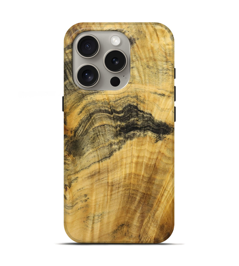 iPhone 16 Pro Wood+Resin Live Edge Phone Case - Malcolm (Wood Burl, 720580)