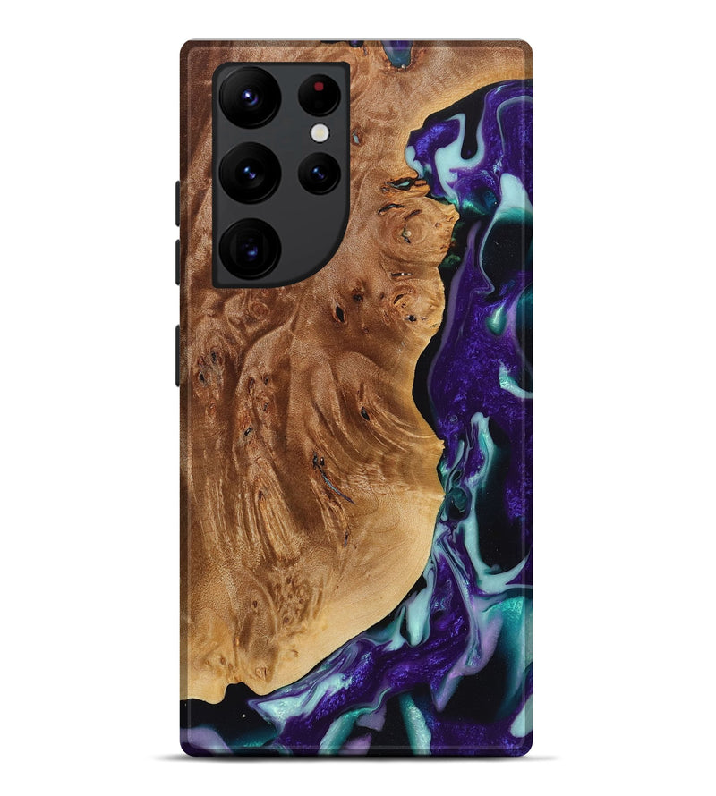 Galaxy S22 Ultra Wood+Resin Live Edge Phone Case - Marcus (Purple, 720583)