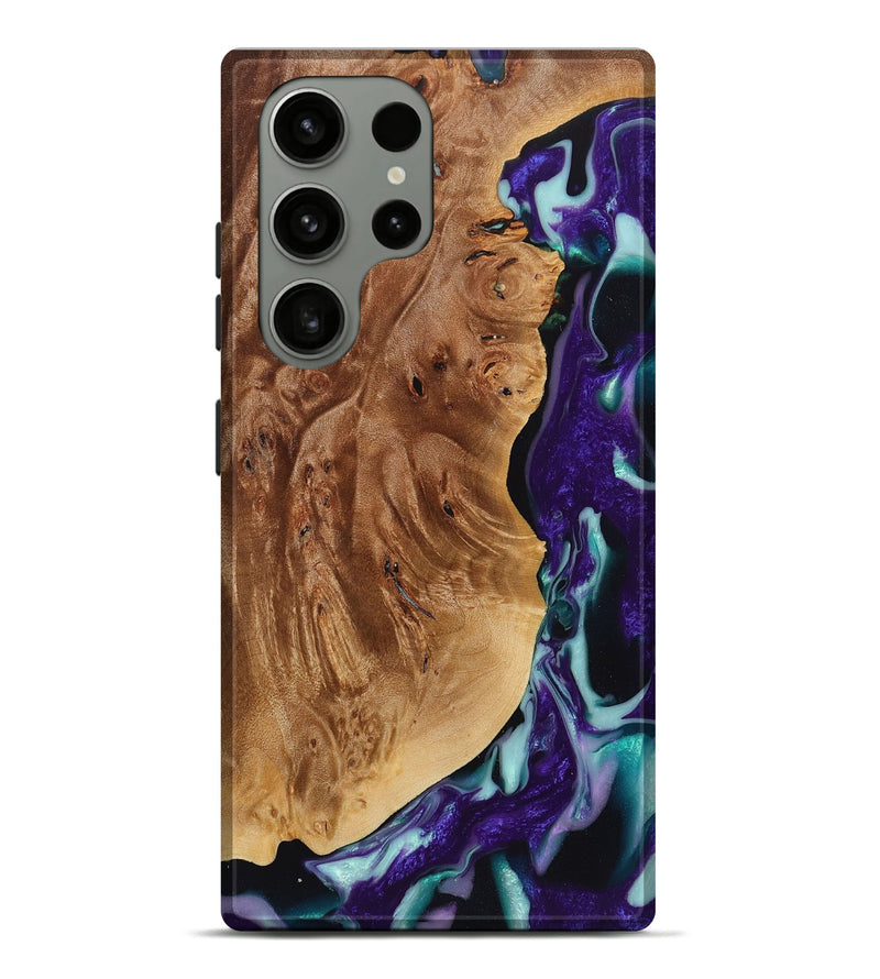 Galaxy S23 Ultra Wood+Resin Live Edge Phone Case - Marcus (Purple, 720583)