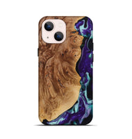 iPhone 13 mini Wood+Resin Live Edge Phone Case - Marcus (Purple, 720583)