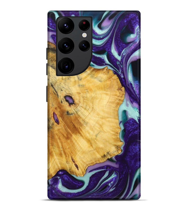 Galaxy S22 Ultra Wood+Resin Live Edge Phone Case - Tammy (Purple, 720584)