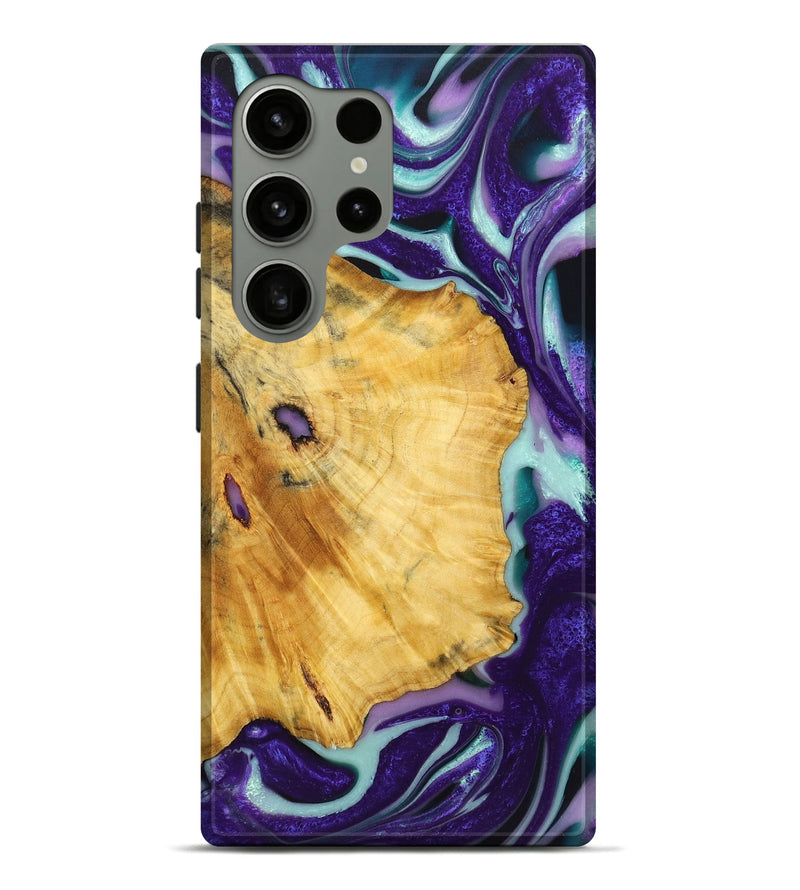 Galaxy S24 Ultra Wood+Resin Live Edge Phone Case - Tammy (Purple, 720584)