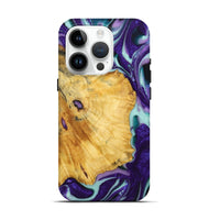 iPhone 15 Pro Wood+Resin Live Edge Phone Case - Tammy (Purple, 720584)