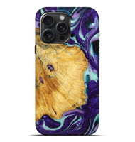 iPhone 16 Pro Max Wood+Resin Live Edge Phone Case - Tammy (Purple, 720584)