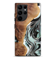 Galaxy S22 Ultra Wood+Resin Live Edge Phone Case - Janis (Black & White, 720586)