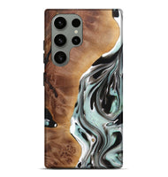 Galaxy S23 Ultra Wood+Resin Live Edge Phone Case - Janis (Black & White, 720586)