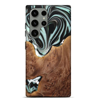 Galaxy S23 Ultra Wood+Resin Live Edge Phone Case - Freya (Black & White, 720587)