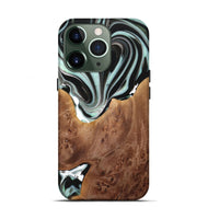 iPhone 13 Pro Wood+Resin Live Edge Phone Case - Freya (Black & White, 720587)