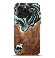 iPhone 16 Pro Max Wood+Resin Live Edge Phone Case - Freya (Black & White, 720587)