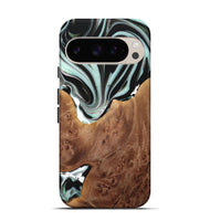 Pixel 9 Pro Wood+Resin Live Edge Phone Case - Freya (Black & White, 720587)