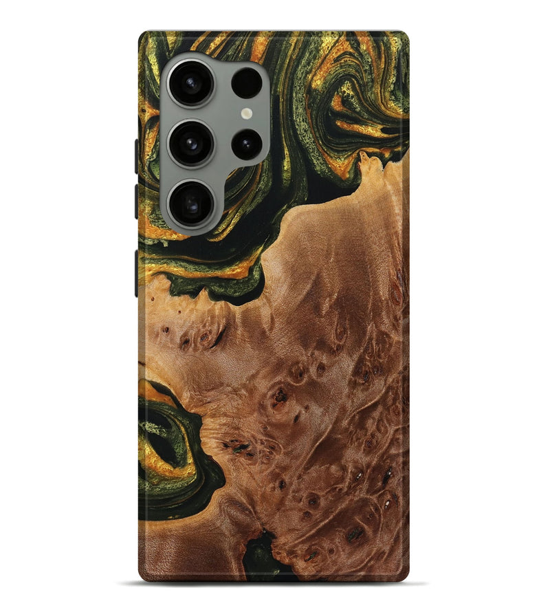 Galaxy S24 Ultra Wood+Resin Live Edge Phone Case - Daryl (Green, 720589)