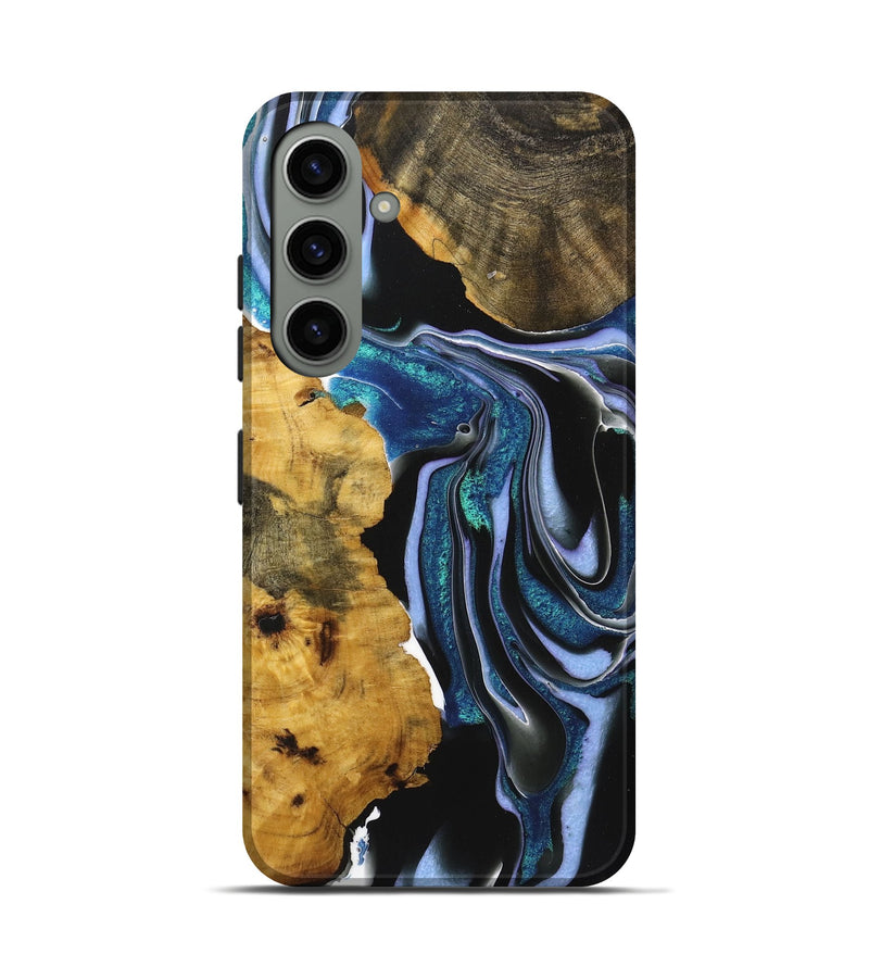 Galaxy S24 Wood+Resin Live Edge Phone Case - Katlyn (Blue, 720597)