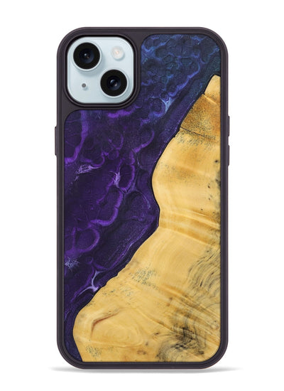 iPhone 15 Plus Wood+Resin Phone Case - Micheal (Static, 720650)