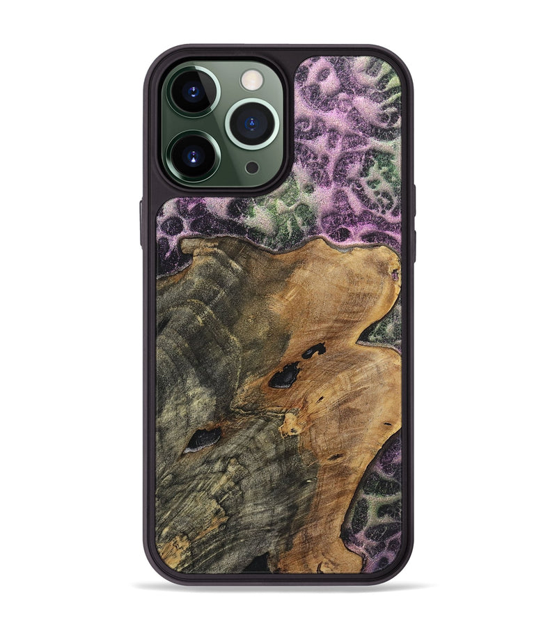 iPhone 13 Pro Max Wood+Resin Phone Case - Dina (Static, 720653)