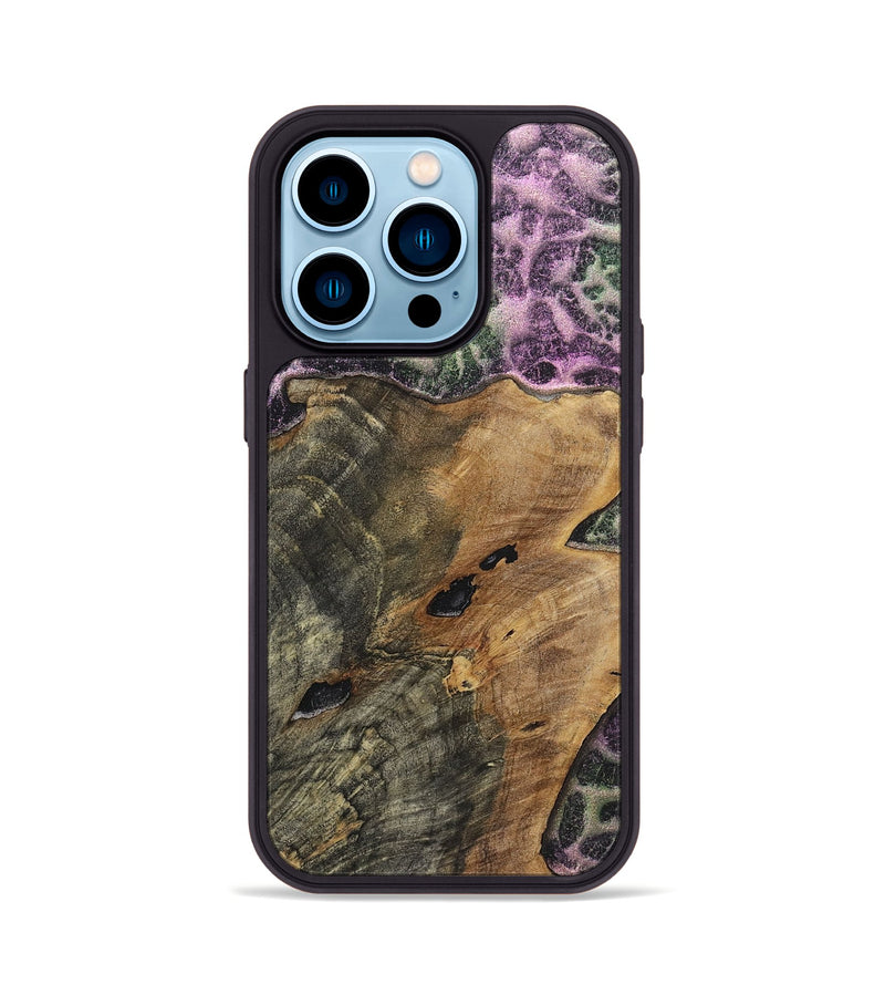 iPhone 14 Pro Wood+Resin Phone Case - Dina (Static, 720653)