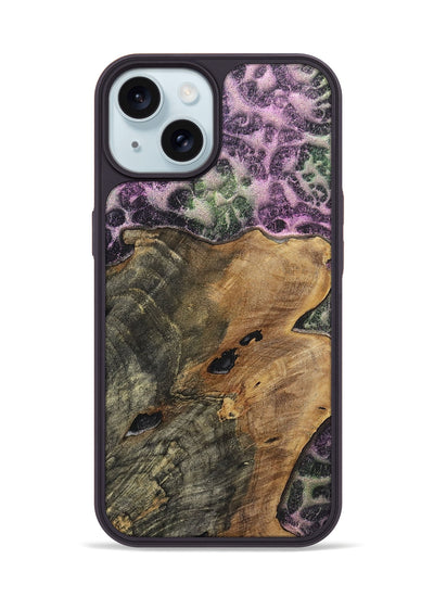 iPhone 15 Wood+Resin Phone Case - Dina (Static, 720653)