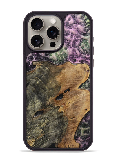 iPhone 15 Pro Max Wood+Resin Phone Case - Dina (Static, 720653)