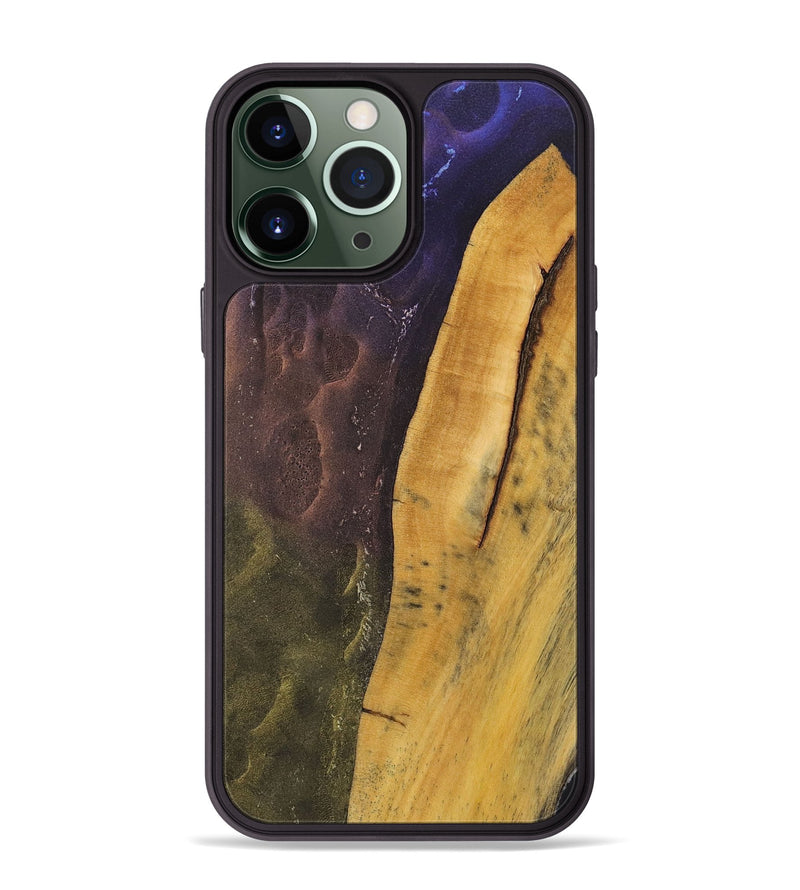 iPhone 13 Pro Max Wood+Resin Phone Case - Kennedy (Static, 720660)