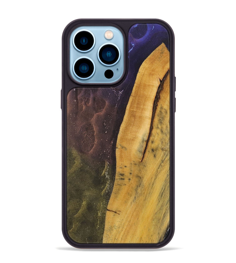 iPhone 14 Pro Max Wood+Resin Phone Case - Kennedy (Static, 720660)