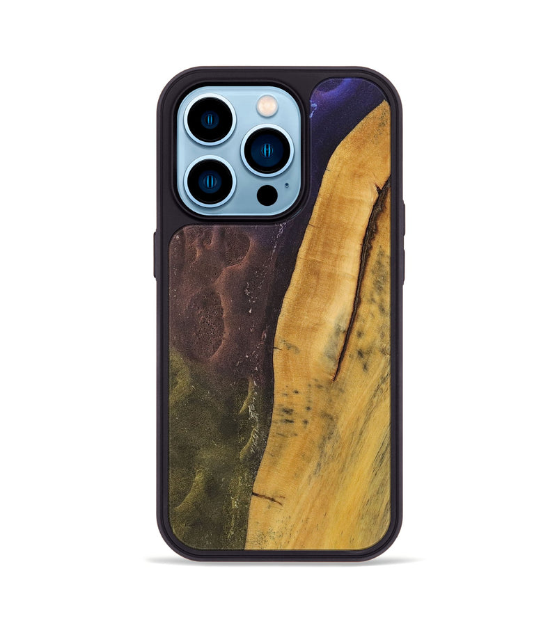 iPhone 14 Pro Wood+Resin Phone Case - Kennedy (Static, 720660)