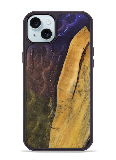 iPhone 15 Plus Wood+Resin Phone Case - Kennedy (Static, 720660)