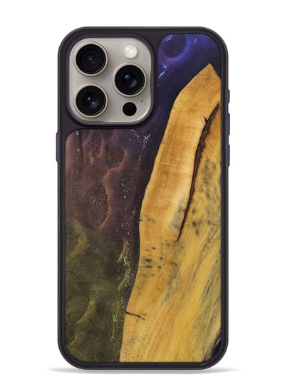 iPhone 15 Pro Max Wood+Resin Phone Case - Kennedy (Static, 720660)