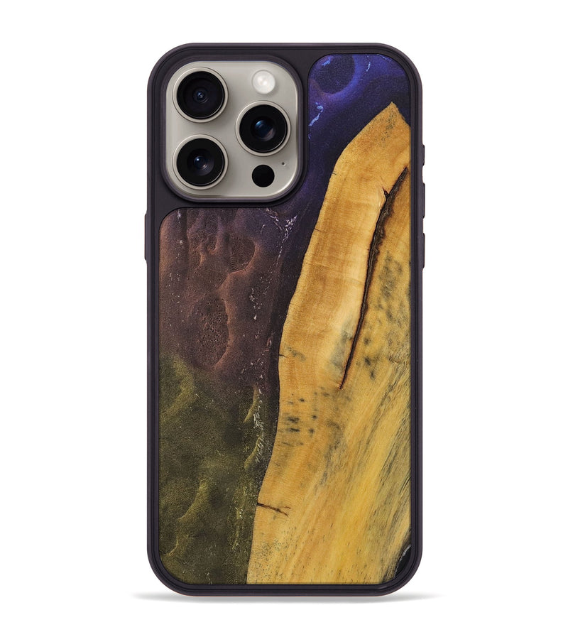 iPhone 15 Pro Max Wood+Resin Phone Case - Kennedy (Static, 720660)