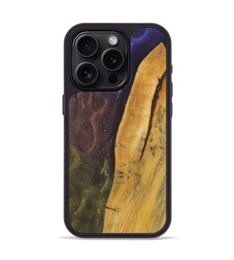 iPhone 15 Pro Wood+Resin Phone Case - Kennedy (Static, 720660)