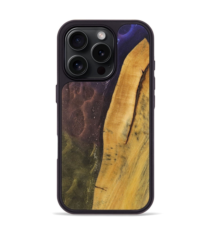 iPhone 16 Pro Wood+Resin Phone Case - Kennedy (Static, 720660)