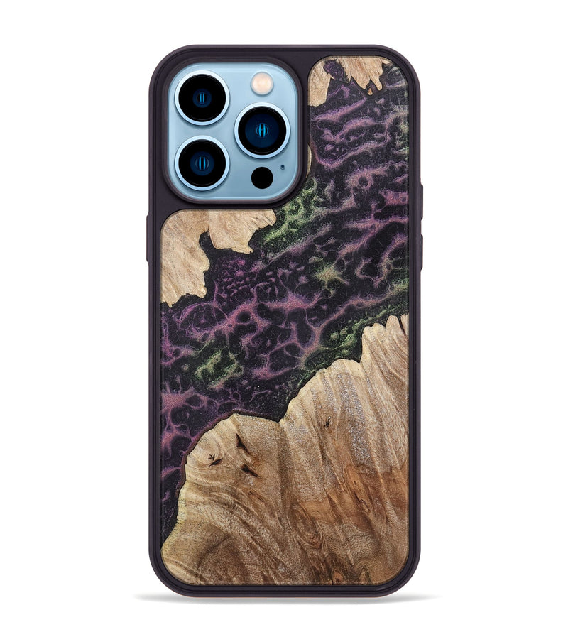 iPhone 14 Pro Max Wood+Resin Phone Case - Catina (Static, 720678)