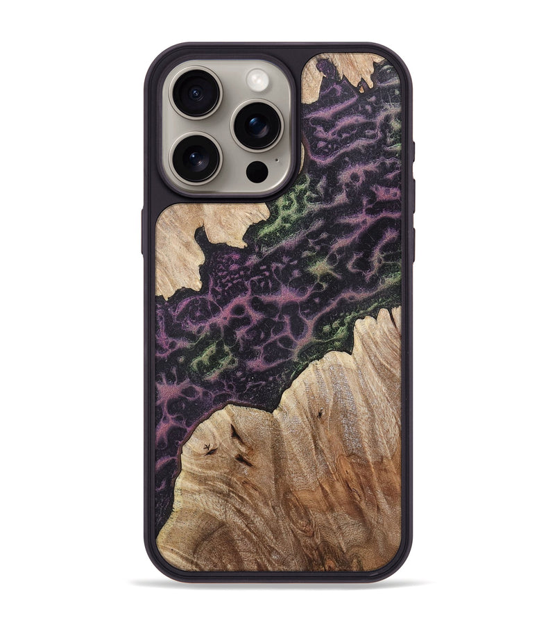 iPhone 15 Pro Max Wood+Resin Phone Case - Catina (Static, 720678)