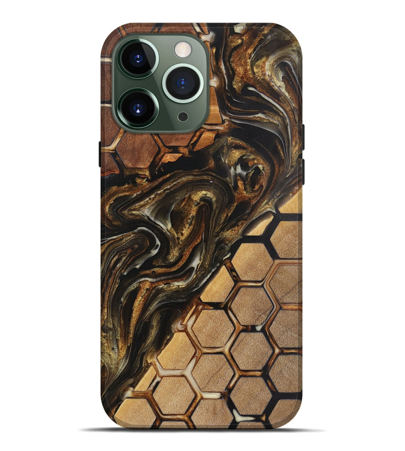 iPhone 13 Pro Max Wood+Resin Live Edge Phone Case - Alison (Pattern, 720733)