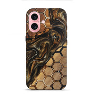 iPhone 16 Wood+Resin Live Edge Phone Case - Alison (Pattern, 720733)