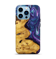 iPhone 14 Pro Wood+Resin Live Edge Phone Case - Mya (Purple, 720737)