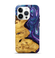 iPhone 15 Pro Wood+Resin Live Edge Phone Case - Mya (Purple, 720737)