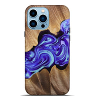 iPhone 14 Pro Max Wood+Resin Live Edge Phone Case - Sofia (Purple, 720743)