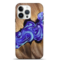 iPhone 15 Pro Max Wood+Resin Live Edge Phone Case - Sofia (Purple, 720743)