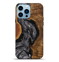 iPhone 14 Pro Max Wood+Resin Live Edge Phone Case - Julianna (Black & White, 720746)