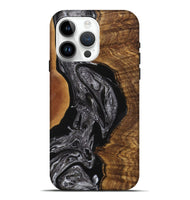 iPhone 15 Pro Max Wood+Resin Live Edge Phone Case - Julianna (Black & White, 720746)