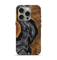 iPhone 16 Pro Wood+Resin Live Edge Phone Case - Julianna (Black & White, 720746)