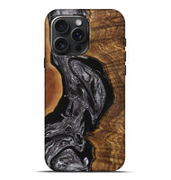 iPhone 16 Pro Max Wood+Resin Live Edge Phone Case - Julianna (Black & White, 720746)