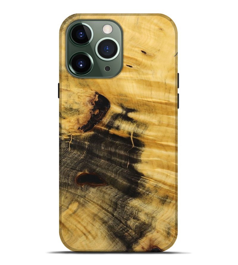 iPhone 13 Pro Max Wood+Resin Live Edge Phone Case - Brad (Wood Burl, 720761)