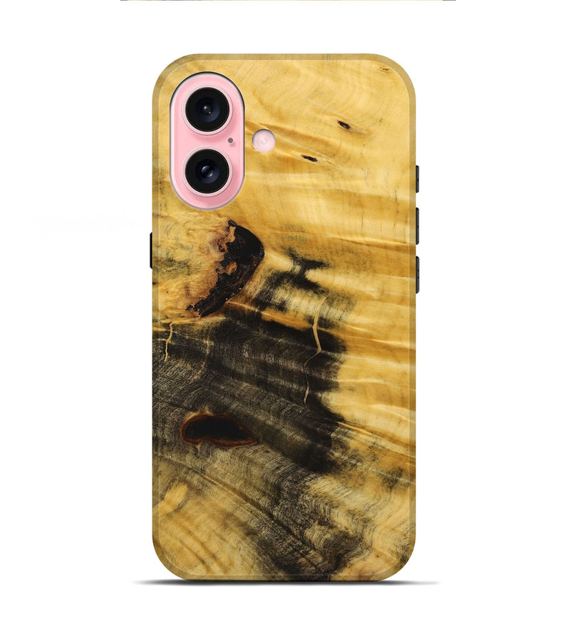 iPhone 16 Wood+Resin Live Edge Phone Case - Brad (Wood Burl, 720761)